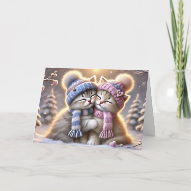 Cartão de Natal para gatos (Frente)