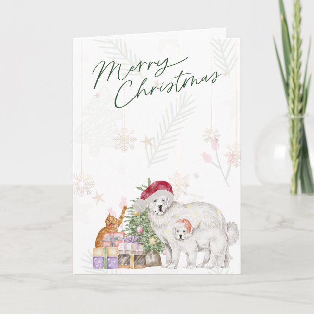 Cartão de Natal para gatos e cães (Frente)