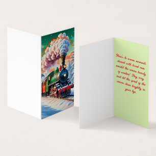 Cartão de Natal para locomotivas a vapor clássicas