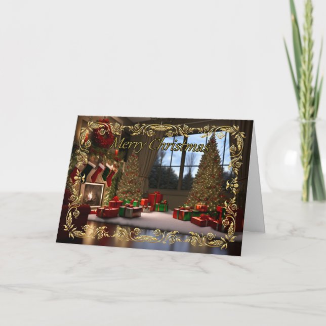 Cartão de Natal para Memórias Elegantes (Frente)