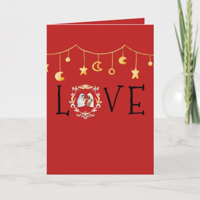 Cartão de Natal para Natividade Americano Africano (Frente)