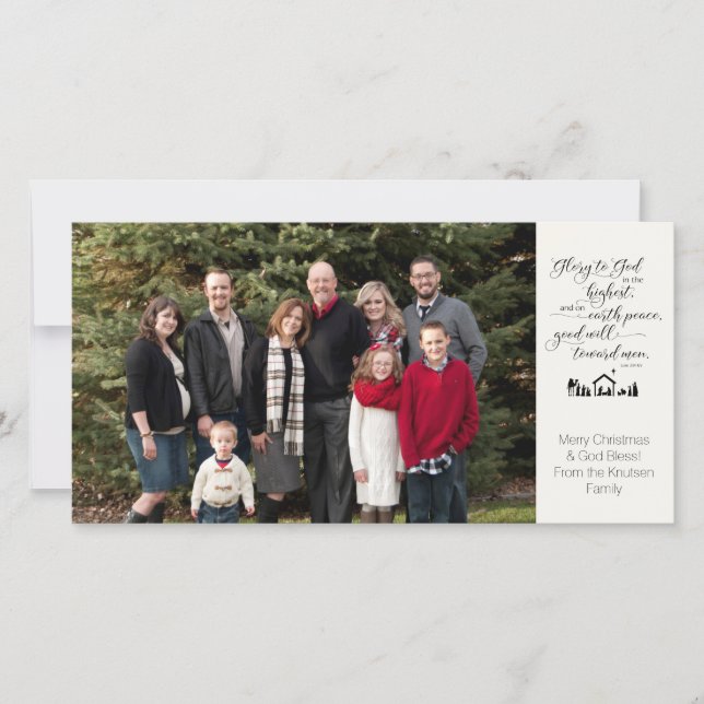 Cartão de Natal para Natividade Religiosa KJV Vers (Frente)