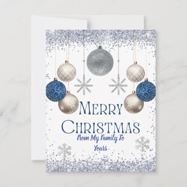 Cartão de Natal para neve (Frente)