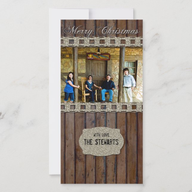 Cartão de Natal para o País de Prata de Madeira Ca (Frente)