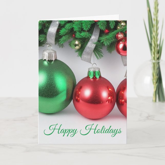 Cartão de Natal para Ornamentos de Árvore (Frente)