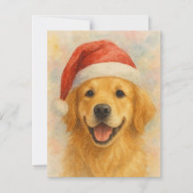 Cartão de Natal para ouro Retriever