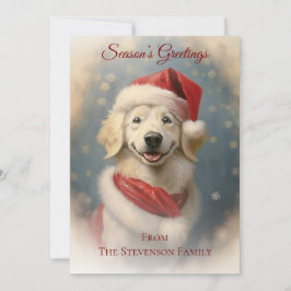 Cartão de Natal para Papais noeis de cães natais v