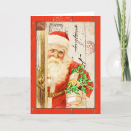 Cartão de Natal para Papais noeis Vintage