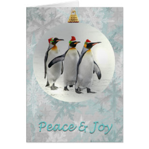 Cartão de Natal para Pinguins Pacíficos