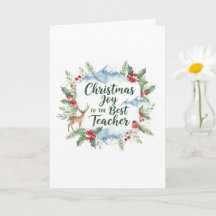 Cartão de Natal para Professor em Aquarela – Inver