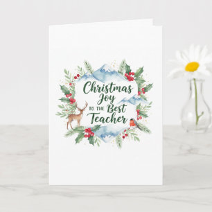Cartão de Natal para Professor em Aquarela – Inver