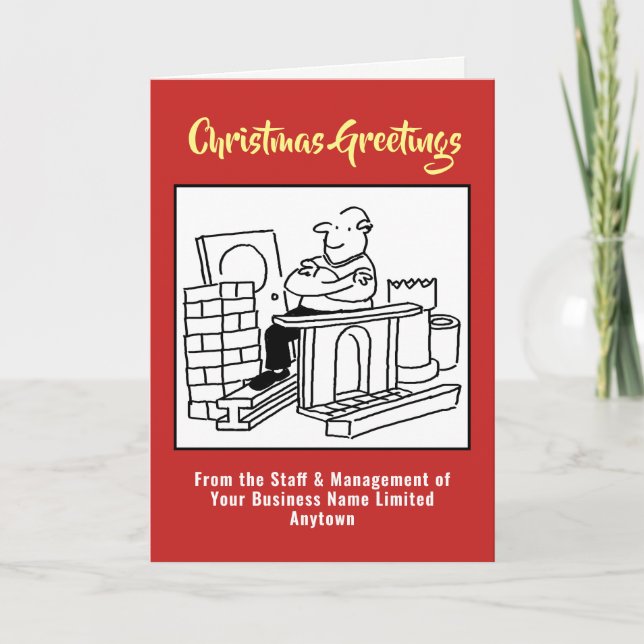 Cartão de Natal para reciclagens ou Materiais Recu (Frente)