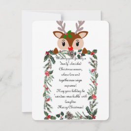 Cartão de Natal para Reindeer