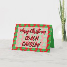 Cartão de Natal para Treinador, Personalizado com 