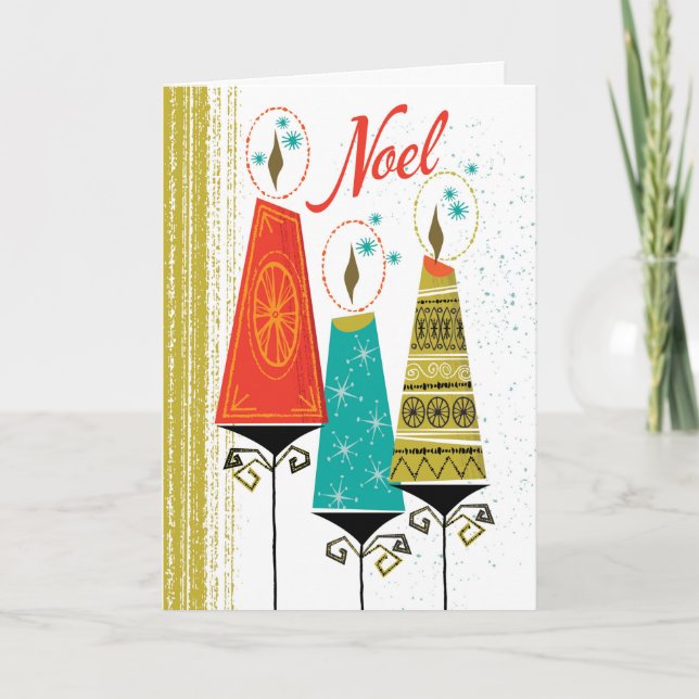 Cartão de Natal para Velas do Século médio (Frente)