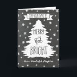 Cartão de Natal para Vizinho Chalkboard<br><div class="desc">Feliz cartão de cumprimentos de Natal para o seu vizinho,  com padrão de quadro de chalkboard rústico,  árvore de natal e flocos de neve. Deseje bem ao seu vizinho neste feriado com este cartão de saudação de na moda.</div>