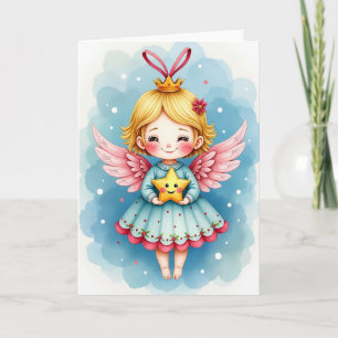 Cartão de Natal Pastel Angel