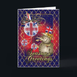 Cartão de Natal patriótico do GB - os cumprimentos<br><div class="desc">Cartão de Natal patriótico do GB - boneco de neve dos cumprimentos da estação</div>