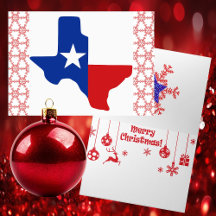 Cartão de Natal Patriótico do Texas