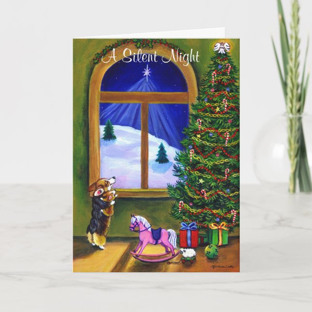 Cartão de Natal Pembroke Welsh Corgi (Frente)