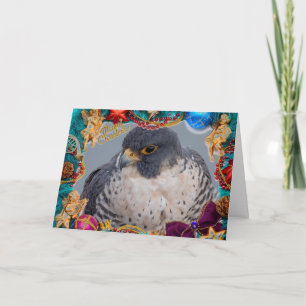 Cartão de Natal Peregrine Falcon