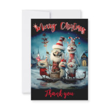 Cartão de Natal personalizado agradecendo