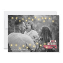 Cartão de Natal personalizado com carro de Papai n