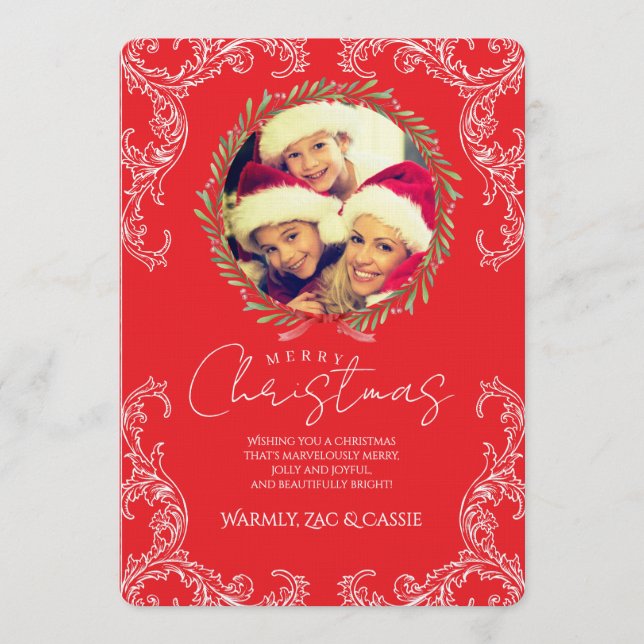 Cartão de Natal Personalizado com Foto (Frente)