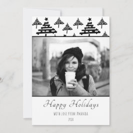 Cartão de Natal Personalizado com Foto de Férias C