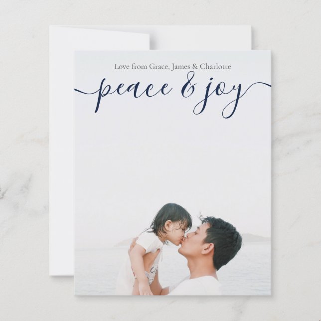 Cartão de Natal Personalizado com Foto e Texto den (Frente)