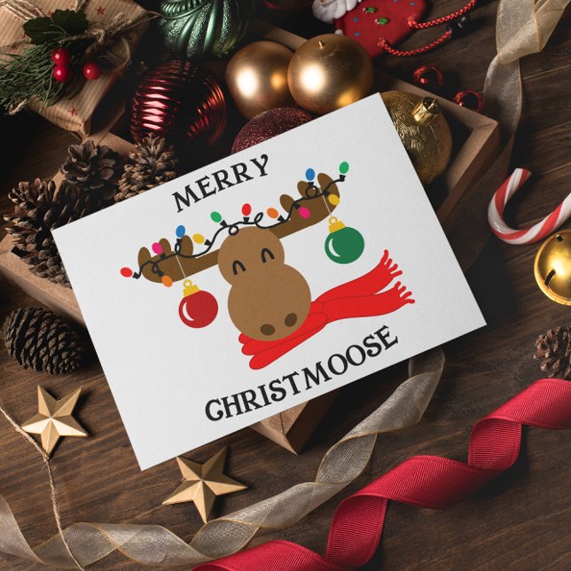 Cartão de Natal Personalizado da feliz Christmoose (Criador carregado)