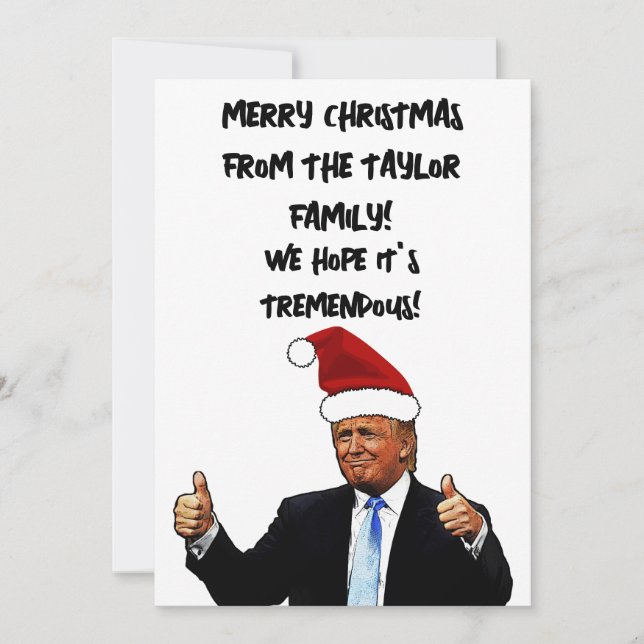 Cartão de Natal personalizado de Donald Trump (Frente)