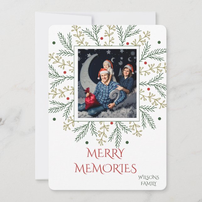 Cartão de Natal Personalizado de Férias (Frente)