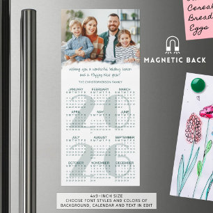 Cartão de Natal Personalizado de Foto do Calendári