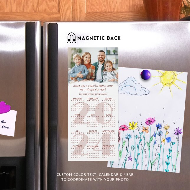 Cartão de Natal Personalizado de Foto do Calendári (Criador carregado)