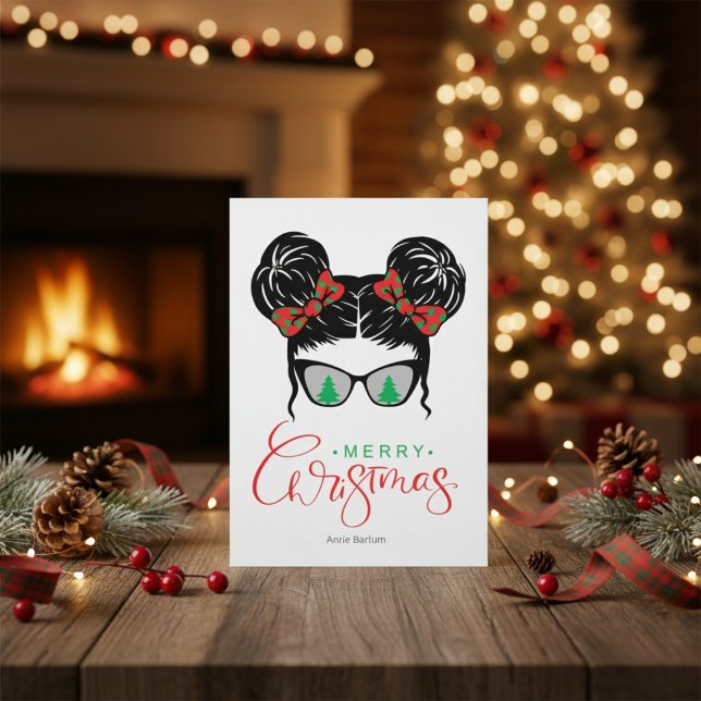 Cartão de Natal Personalizado de Óculos de Sol (Criador carregado)