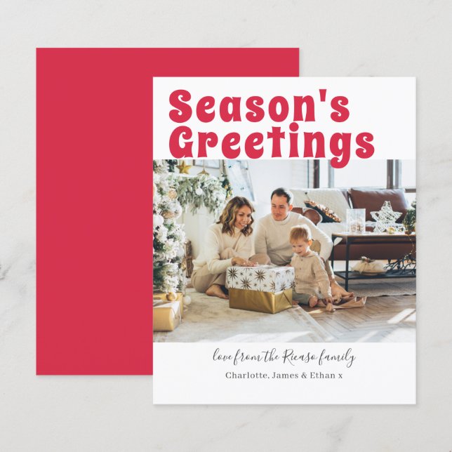 Cartão de Natal Personalizado de Orçamento e Texto (Frente/Verso)