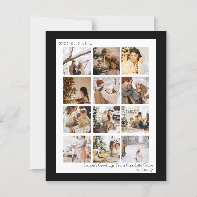 Cartão de Natal Personalizado de Orçamento e Texto (Frente)