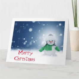 Cartão de Natal Personalizado do Boneco de Neve Vi