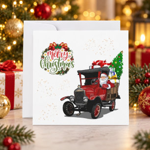 Cartão de Natal Personalizado do Papai Noel com Ca