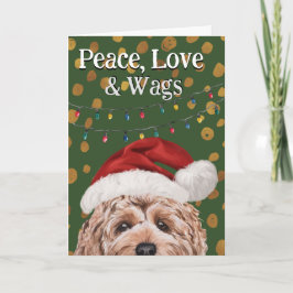Cartão de Natal personalizado do seu Goldendoodle