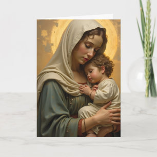 Cartão de Natal Personalizado Maria Menino Jesus