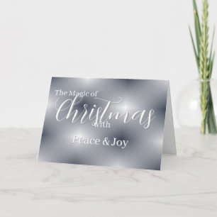 Cartão de Natal Personalizado Minimalista Prata
