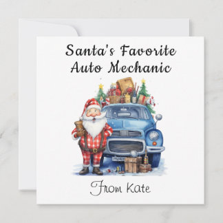 Cartão De Natal Personalizado Para Carro/Mecânico