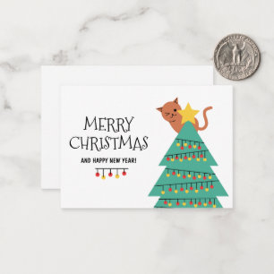 Cartão de Natal Personalizado para Cat cartões de 