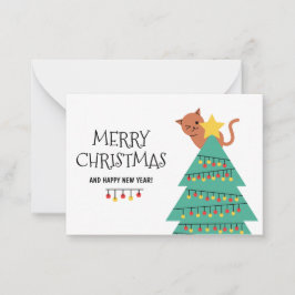 Cartão de Natal Personalizado para Cat cartões de