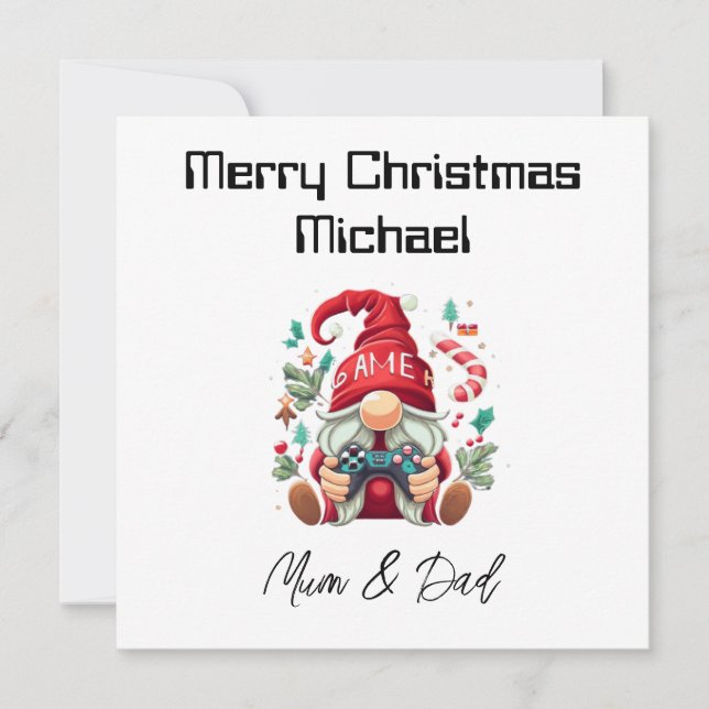 Cartão de Natal Personalizado para Jogadores (Frente)