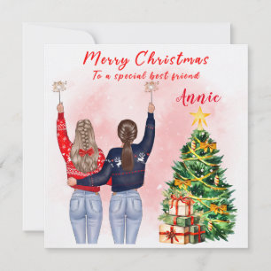 Cartão de Natal Personalizado para Melhor Amiga Me