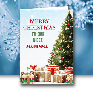 Cartão de Natal Personalizado para Sobrinha