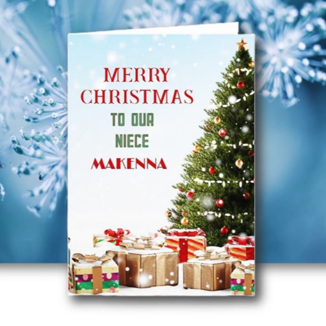 Cartão de Natal Personalizado para Sobrinha (Criador carregado)
